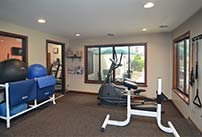The fitness studio is the perfect size